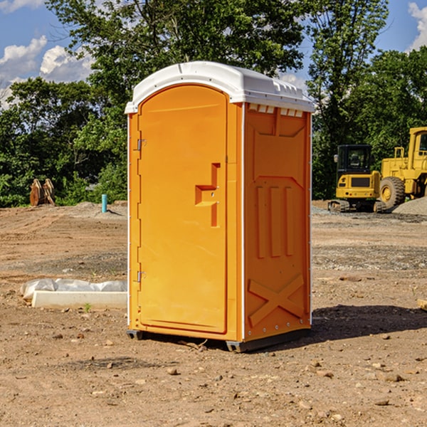 how often are the portable restrooms cleaned and serviced during a rental period in Bedford IN